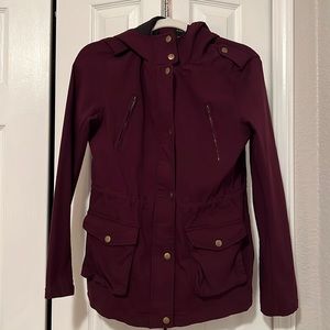 Eden Society, stretchy purple jacket. Size M. Cinch waist.